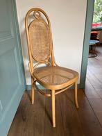 Vintage Thonet-stijl Eetkamerstoel – Hout & Rieten Zitting, Huis en Inrichting, Stoelen, Ophalen, Bruin, Zo goed als nieuw, Eén