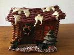 Rieten Mand in de vorm van een "Kersthuis" Nieuw, Diversen, Kerst, Ophalen of Verzenden, Nieuw