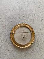 Vintage Broche met afbeelding, Ophalen of Verzenden, Gebruikt, Goud, Overige typen