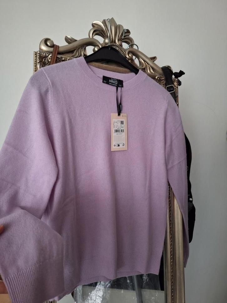 Mango lila licht paarse trui 100% kasjmier maat S, Kleding | Dames, Truien en Vesten, Nieuw, Maat 34 (XS) of kleiner, Paars, Verzenden
