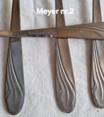 Meyer Germany bestek relief blaadjes boter messen vismessen, Antiek en Kunst, Ophalen of Verzenden