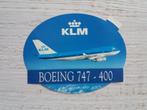 sticker KLM BOEING 747 - 400, Ophalen of Verzenden, Zo goed als nieuw, Bedrijf of Vereniging