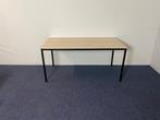 Vergadertafel, acacia blad, zwart frame, 160 x 80 cm., Huis en Inrichting, Bureaus, Ophalen, Gebruikt