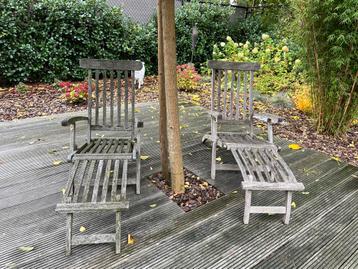 Houten Ligstoelen Set (2 stuks) beschikbaar voor biedingen