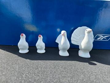 Porseleinen Pauwen Familie - Decoratie beschikbaar voor biedingen