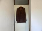 Te koop nubuck leren heren jas maat 50/52, Ophalen of Verzenden, Minder dan 50 cm