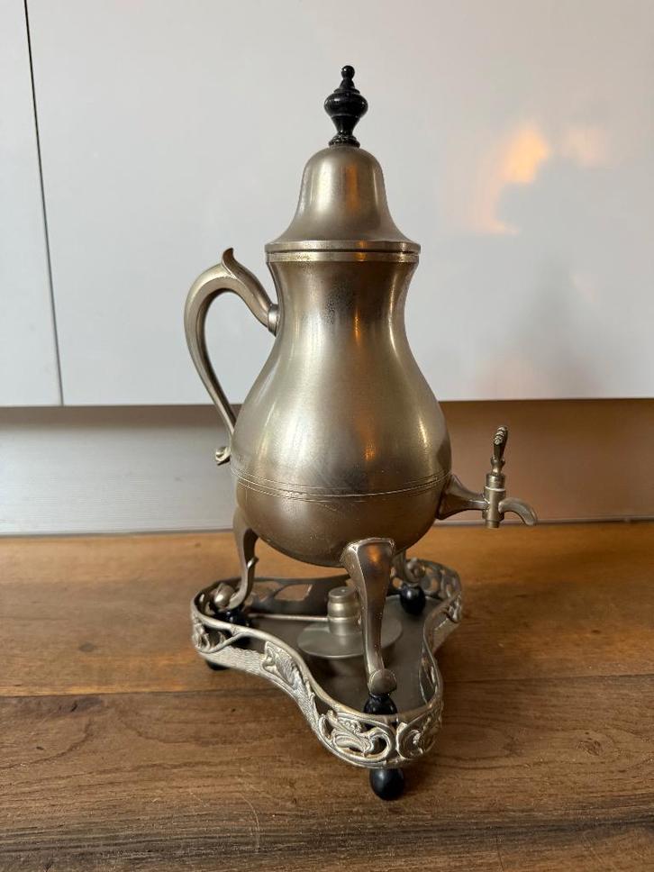 Kraantjeskan van DOVO - tin, Antiek en Kunst, Antiek | Tin, Ophalen of Verzenden