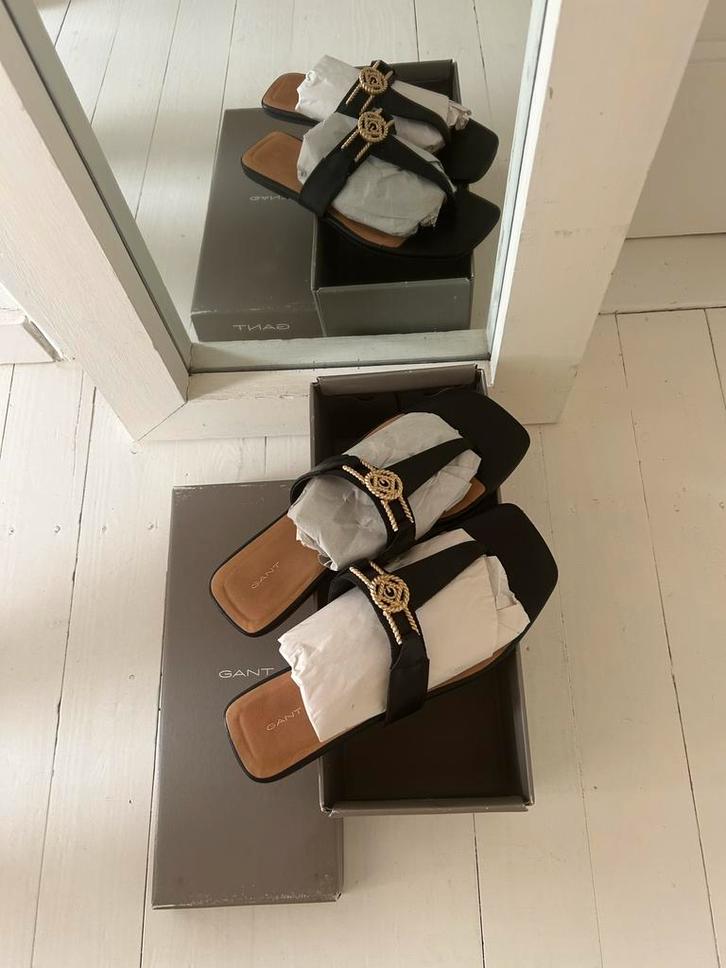 Gant sandaaltjes nieuwstaat, Kleding | Dames, Schoenen, Zo goed als nieuw, Sandalen of Muiltjes, Zwart, Ophalen
