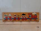 Vintage houten Simplex kinder kapstok Trein