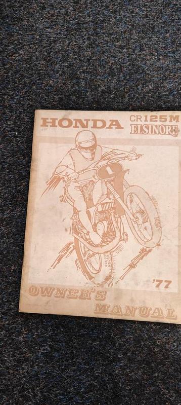 Honda Elsinore CR125M Werkplaatshandboek 1977 beschikbaar voor biedingen