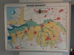Oude provinciale schoolkaart  Noord Brabant te koop, Ophalen, Aardrijkskunde