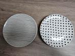 Dinerborden zwart/wit (3 van elk) 27cm Kasitoo van de Xenos, Ophalen of Verzenden, Zo goed als nieuw, Bord(en), Overige stijlen