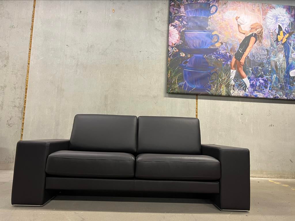 Nieuw Rolf Benz Ego 2 zits bank Bruin leer Design L200xD93, Huis en Inrichting, Banken | Bankstellen, Nieuw, Leer, Ophalen of Verzenden