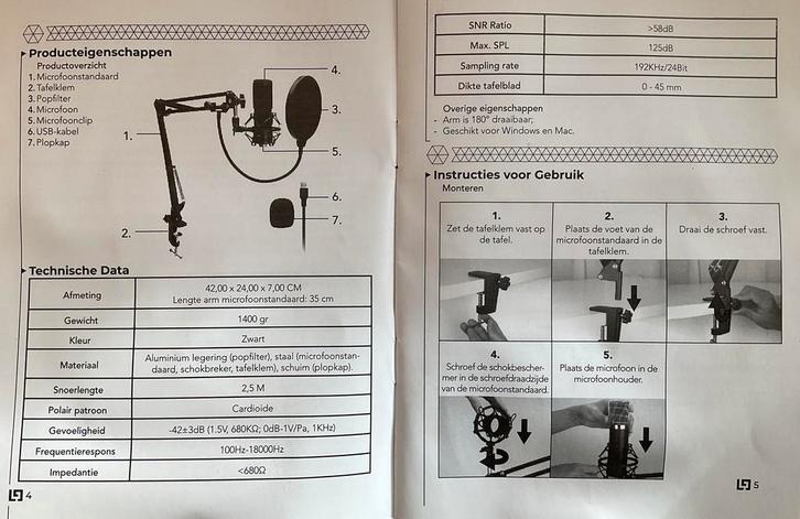 Nwe USB Cond. Mic voor Gaming, Streaming, Vlog en Podcast, Muziek en Instrumenten, Microfoons, Nieuw, Studiomicrofoon, Ophalen of Verzenden