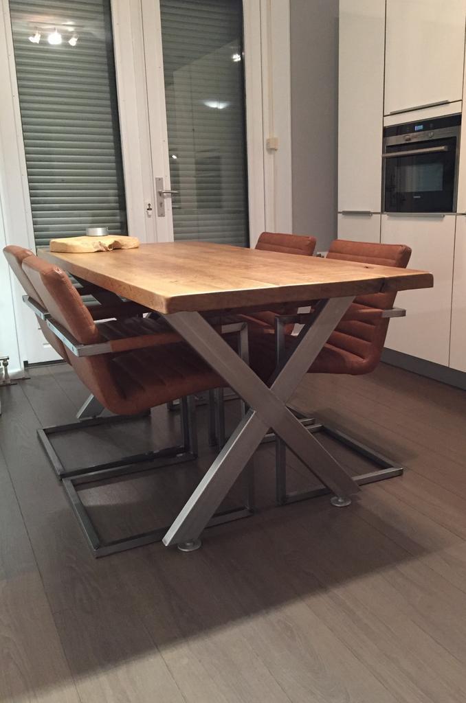 RVS tafel poten, Huis en Inrichting, Tafelonderdelen, 50 tot 100 cm, Rechthoekig, Ophalen of Verzenden