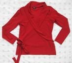 MOQ rode blouse, wikkelmodel, overslagblouse, maat M, Maat 38/40 (M), Ophalen of Verzenden, Zo goed als nieuw, MOQ