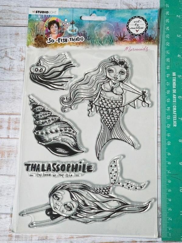 Art by Marlene - Mermaids stamp, Ophalen of Verzenden, Nieuw, Clearstamp