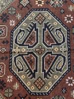 A01 Grand foulard Azteken dessin bruin taupe 233/120, Huis en Inrichting, Woonaccessoires | Plaids en Woondekens, Ophalen of Verzenden