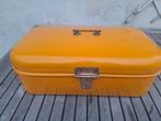 Okergele emaille broodtrommel vintage, Antiek en Kunst, Ophalen of Verzenden