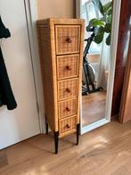 Smalle rotan ladekastje, Ophalen, Overige materialen, Minder dan 50 cm, 5 laden of meer