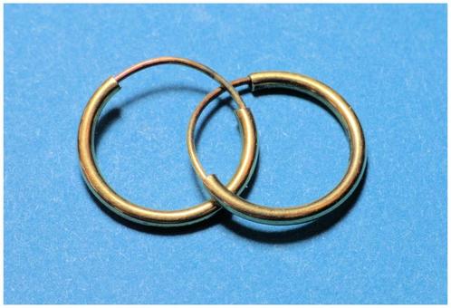 Klassieke gouden creolen vintage 12 mm, Sieraden, Tassen en Uiterlijk, Oorbellen, Hangers, Goud, Goud, Verzenden