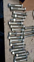 20x M20 Bouten met Moer en Veerring, Ophalen of Verzenden, Gebruikt, 100 tot 250 mm, Bouten of Moeren
