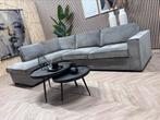 ZGAN WOOOD Ribstof Hoekbank - Grijs - 285 x 195, Ophalen, 250 tot 300 cm, Moderne hippe ribstof hoekbank trendy kwaliteit, -
