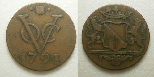 PD10428 Utrecht VOC Duit 1794, Postzegels en Munten, Munten | Nederland, Losse munt, 1 cent, Vóór koninkrijk, Ophalen of Verzenden