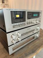 Luxman stereo set met L-2 versterker, T-2 tuner, K-5A deck., Gebruikt, Losse componenten, Cassettedeck, Ophalen