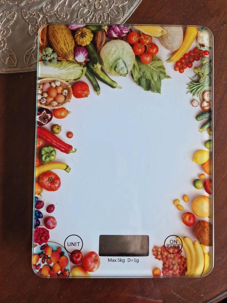 Sinterklaas: Digitale Keukenweegschaal, Witgoed en Apparatuur, Weegschalen, Zo goed als nieuw, Digitaal, Keukenweegschaal, Fijner dan 1 gram