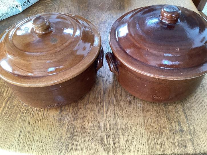 Unox Bruine  stoofpot met deksel, Huis en Inrichting, Keuken | Servies, Zo goed als nieuw, Schaal of Schalen, Overige stijlen