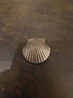 Vintage Zilveren Schelp Pillendoosje, Gebruikt, Overige voorstellingen, Ophalen of Verzenden, Zilver