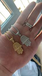 Kleine Hamsa Hanger met ketting, Nieuw, Ophalen of Verzenden, Zilver, Overige materialen