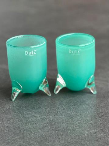 Prachtige jade - turquoise DutZ windlichten / vaasjes  nieuw beschikbaar voor biedingen