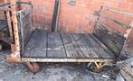 Kar karren industriele fabriekskarren decoratie, Antiek en Kunst, Curiosa en Brocante, Ophalen