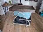 Vintage Industriele Werkbank op Wielen, Antiek en Kunst, Ophalen
