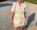 Sandro tweed blazer ecru creme wit maat 40 L, Ophalen of Verzenden, Zo goed als nieuw, Maat 38/40 (M), Wit