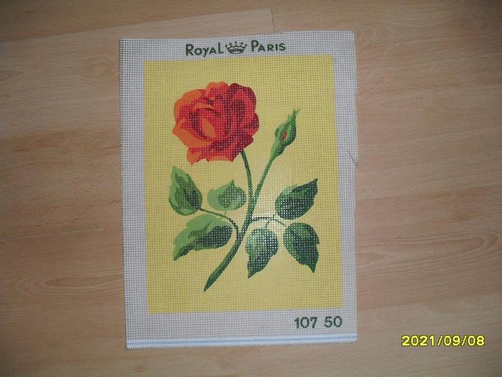 NIEUW Voorbedrukt stramien Roos 10750 Royal Paris. Ook DMC, Hobby en Vrije tijd, Borduren en Borduurmachines, Nieuw, Onderdeel of Toebehoren