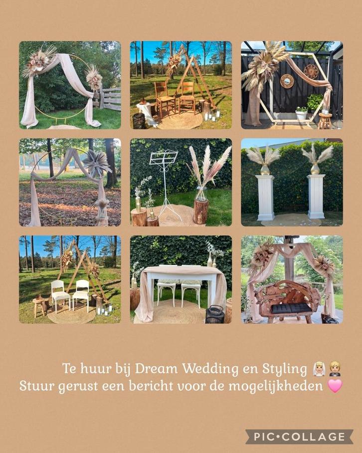 Te huur backdrop/bloemstukken en trouwaccessoires, Kleding | Dames, Trouwkleding en Trouwaccessoires, Zo goed als nieuw, Accessoires