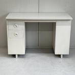 Vintage retro jaren 60 bureau wit met boekenkast en lades, Ophalen, Gebruikt, Onbekend, Onbekend