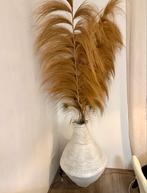 Grote vaas met Pampasgras en pauwenveren - boho/wabi sabi, Ophalen, Zo goed als nieuw, Binnen