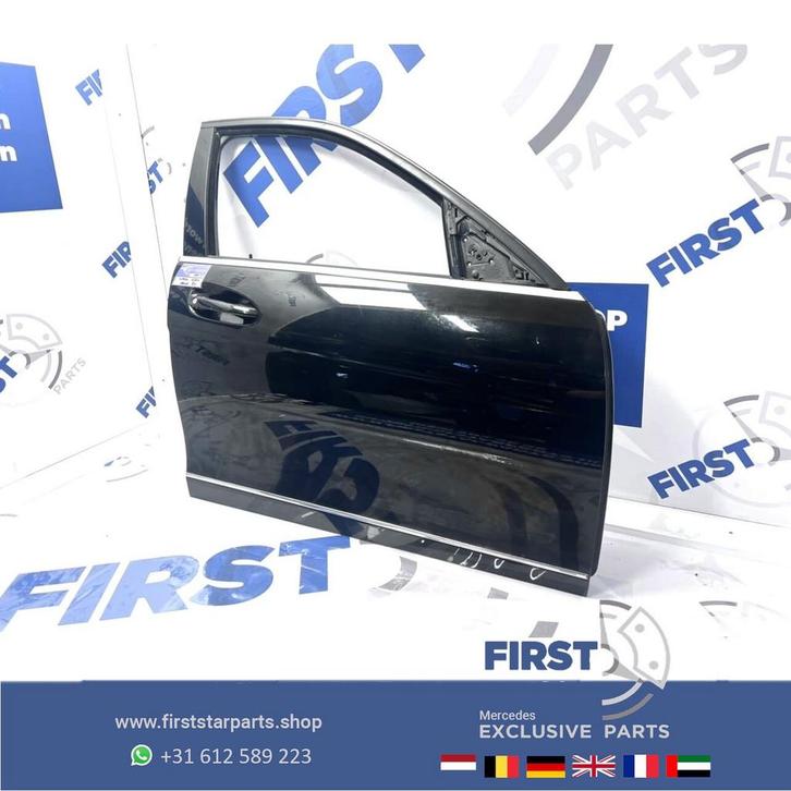 W204 S204 DEUR RECHTS VOOR ZWART COMPLEET C Klasse SEDAN EST, Auto-onderdelen, Carrosserie en Plaatwerk, Deur, Mercedes-Benz, Voor