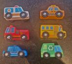 Houten autootjes en verkeersborden., Kinderen en Baby's, Speelgoed | Houten speelgoed, Ophalen of Verzenden, Gebruikt, Rij- of Hobbelspeelgoed