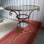 mooie drierpoot koperen bijzettafel merk Eicholz, Huis en Inrichting, Ophalen, Gebruikt, Metaal of Aluminium, Rond