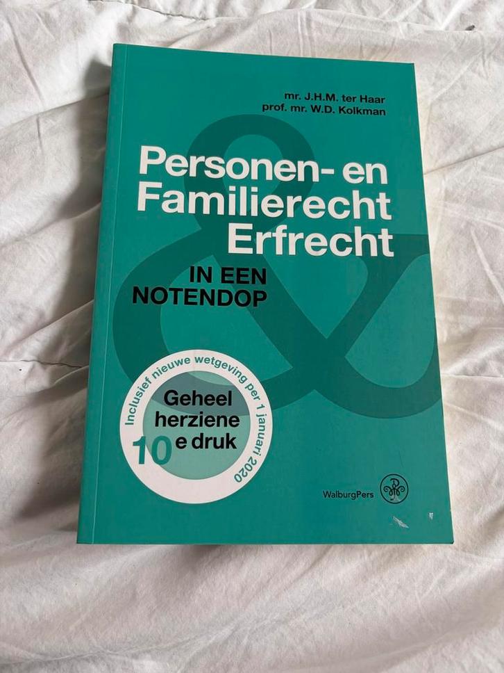 Personen- en Familierecht Erfrecht - 10e druk, Boeken, Studieboeken en Cursussen, Nieuw, HBO, Gamma, Ophalen of Verzenden