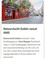Voucher 2 pers. Retour vliegtickets, Tickets en Kaartjes, Twee personen, Vliegtuig, Met bestemming of datum