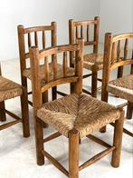 5x Vintage eetkamerstoel Biezen zitting