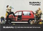 Brochure Subaru Mini Jumbo 04-1989 NEDERLAND, Boeken, Auto's | Folders en Tijdschriften, Gelezen, Subaru, Overige merken, Ophalen of Verzenden
