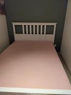 Hemnes bed, Wit, Tweepersoons, Zo goed als nieuw, 200 cm