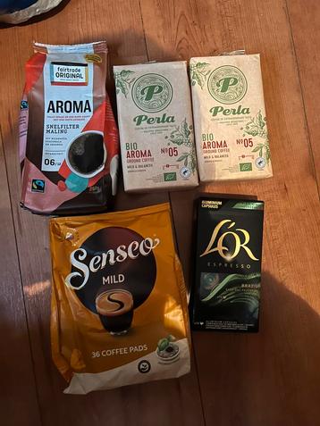 Veel soorten koffie beschikbaar voor biedingen